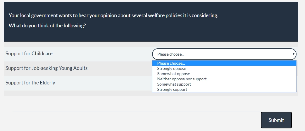 array with dropdown list question - LimeSurvey forums