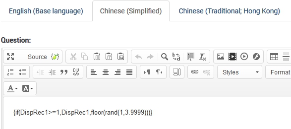 Generate Random Number As Condition Limesurvey Forums