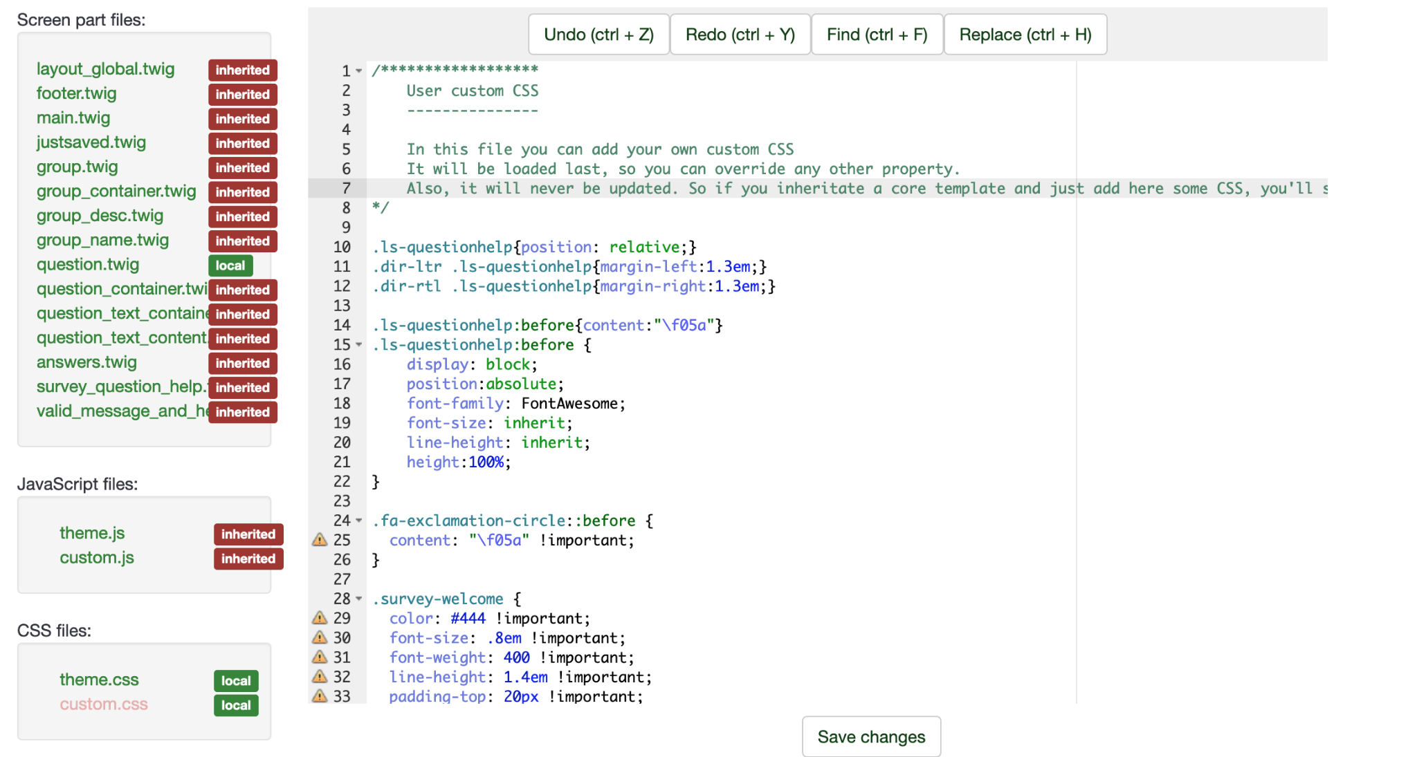 Custom CSS not applying... what am I doing wrong? - LimeSurvey forums