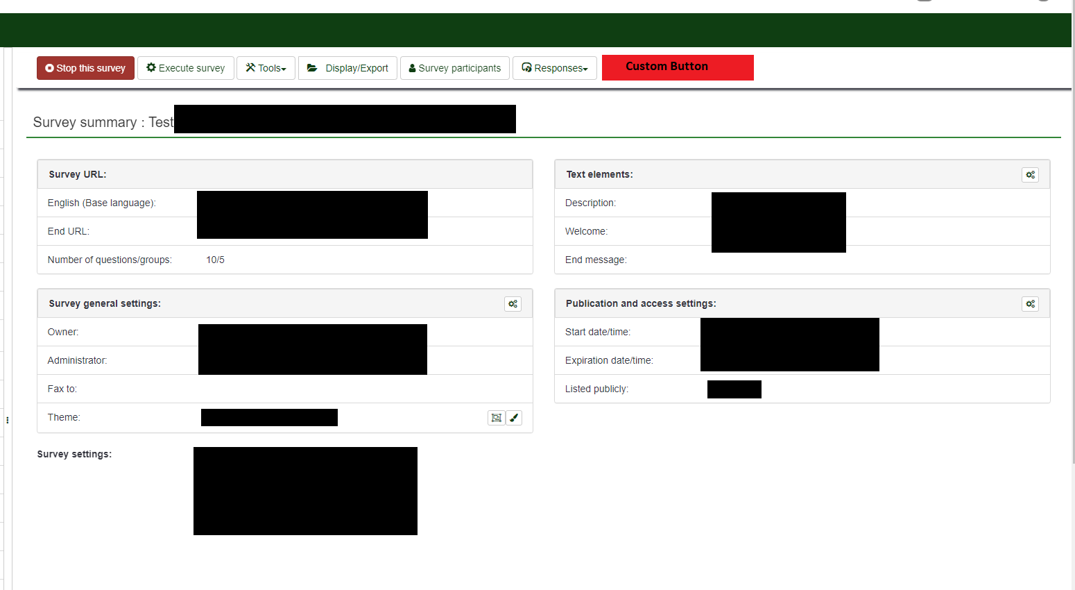 How to add Custom Button in Tool bar section. - LimeSurvey forums